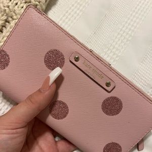 Kate Spade Pink Polka Dot Wallet